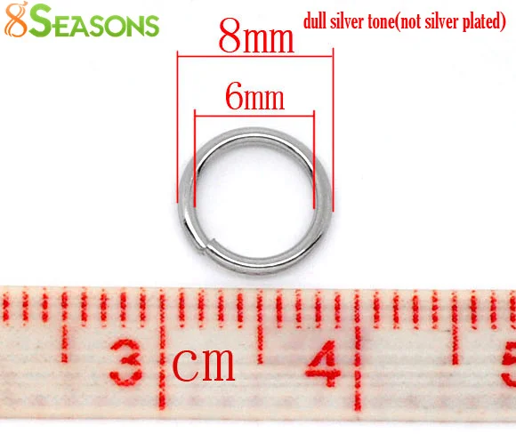 

Stainless Steel Opened Jump Rings Findings Round Silver Color Charms DIY Making Necklace Bracelet Jewelry Findings 8mm,500PCs