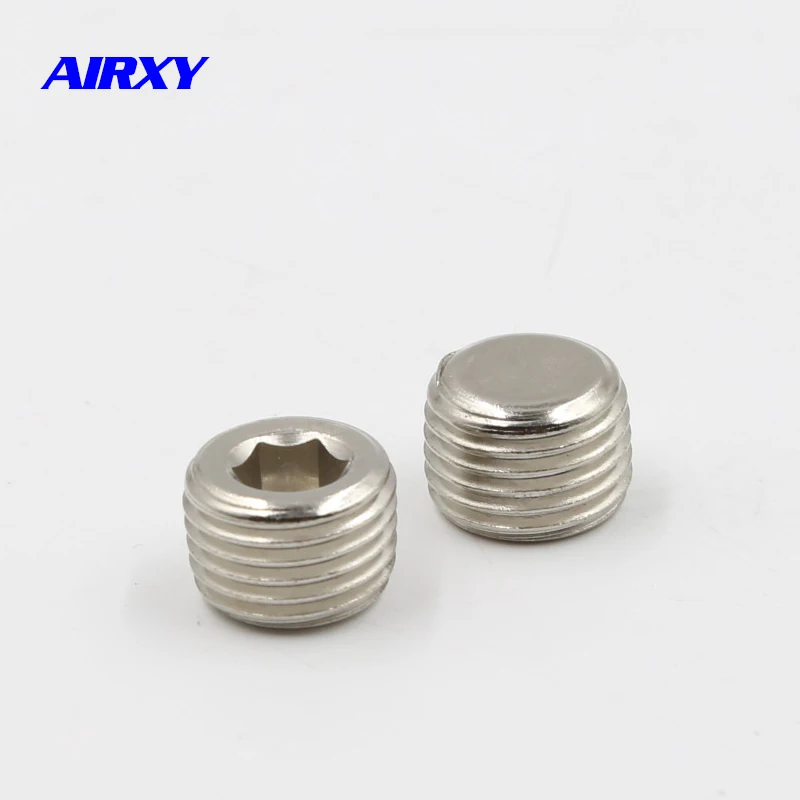 

10pcs nickel-plated hex pipe plug pneumatic pipe plugs hex head socket plug fitting plug socket pipe plug socket