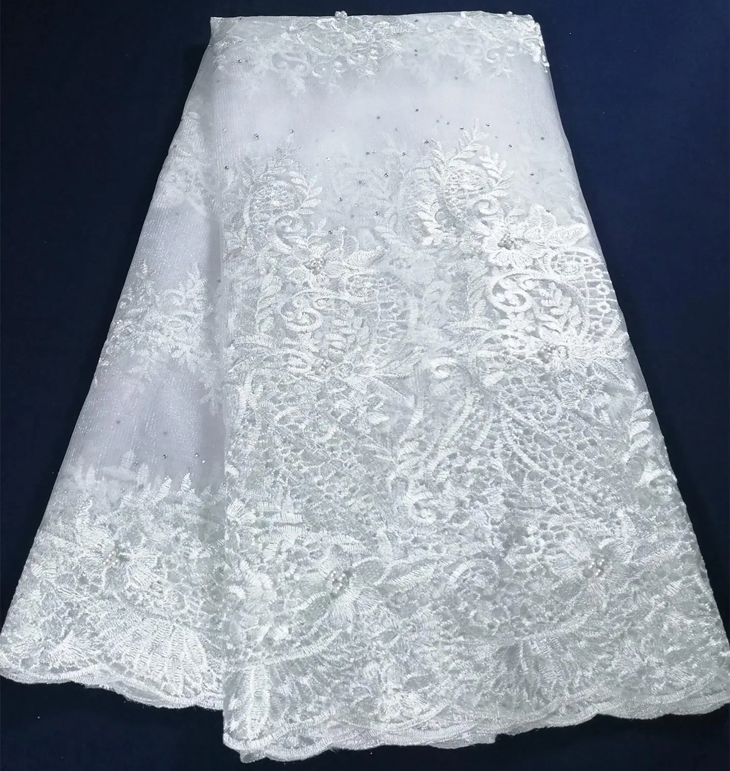 Кружевная ткань с вышивкой в африканском стиле высокое качество французский