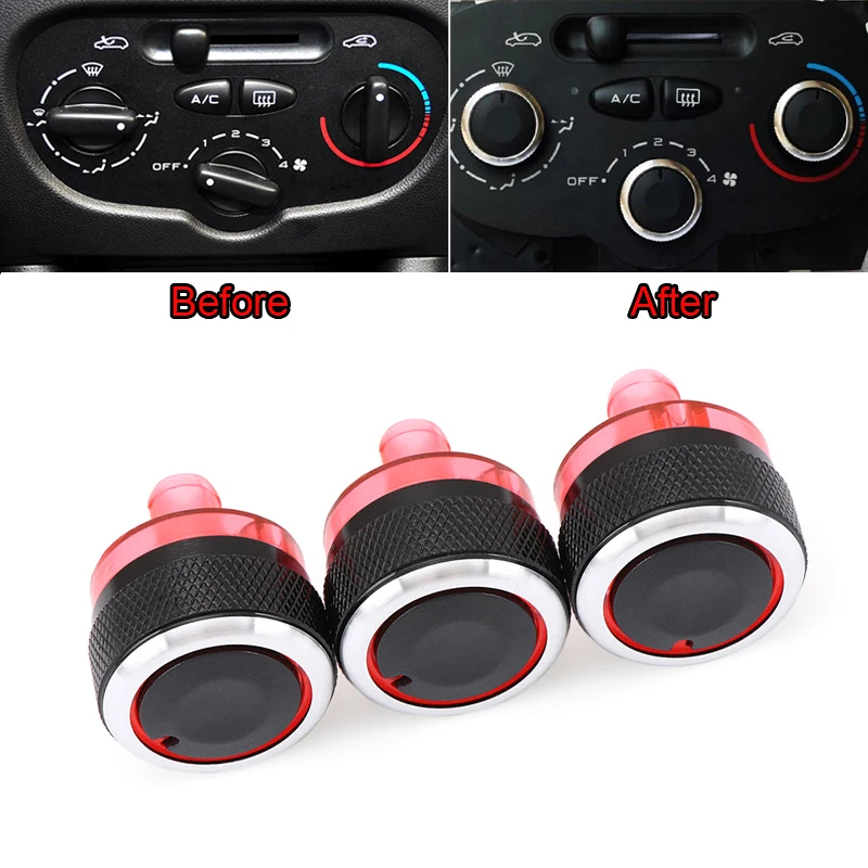 3 шт. Кондиционер Ручка автомобилей A/C Нагреватель Переключатель управления для