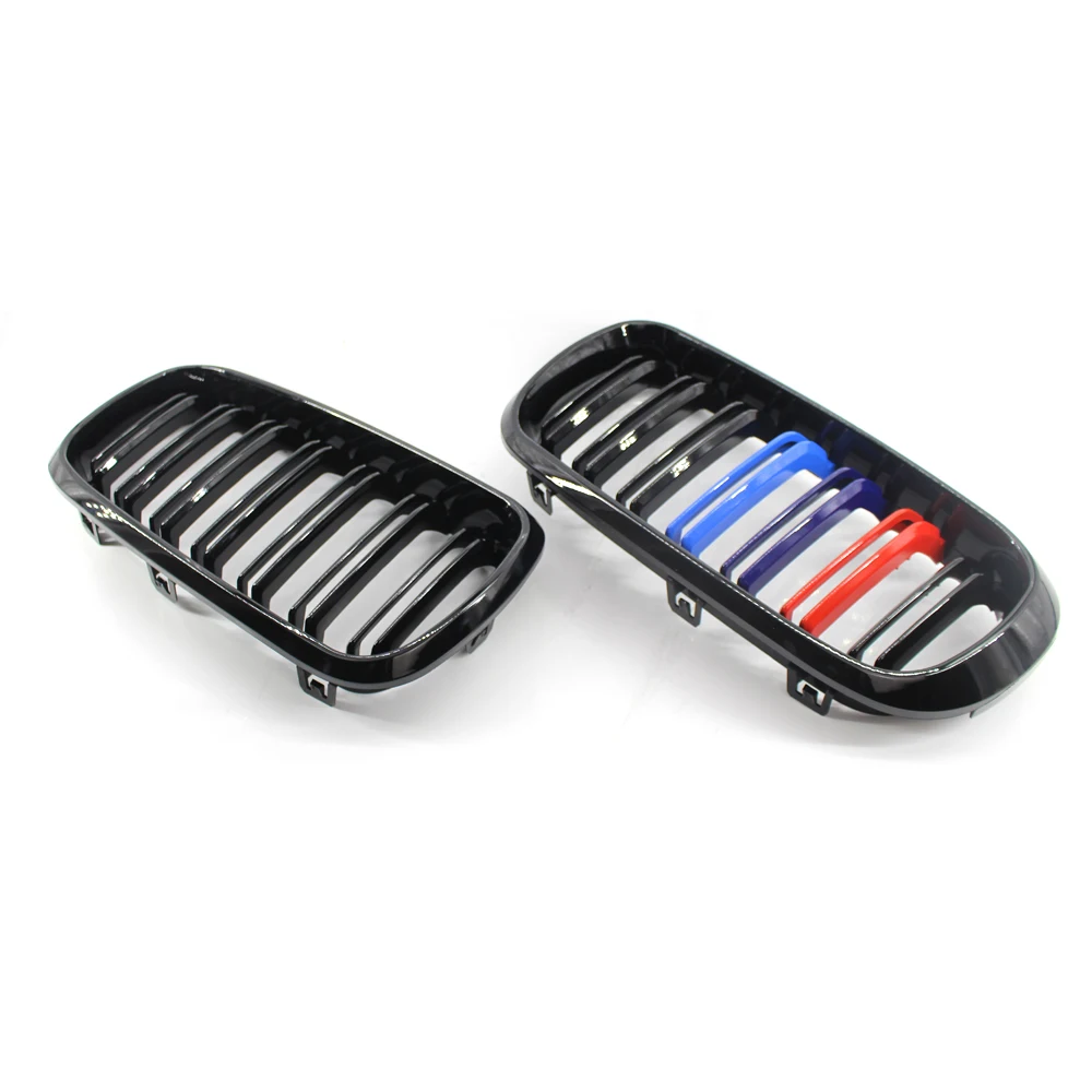 Для 2014 2017 BMW F15 F16 X5 X6 F85 X5M Передняя глянцевая черная M цветная решетка для