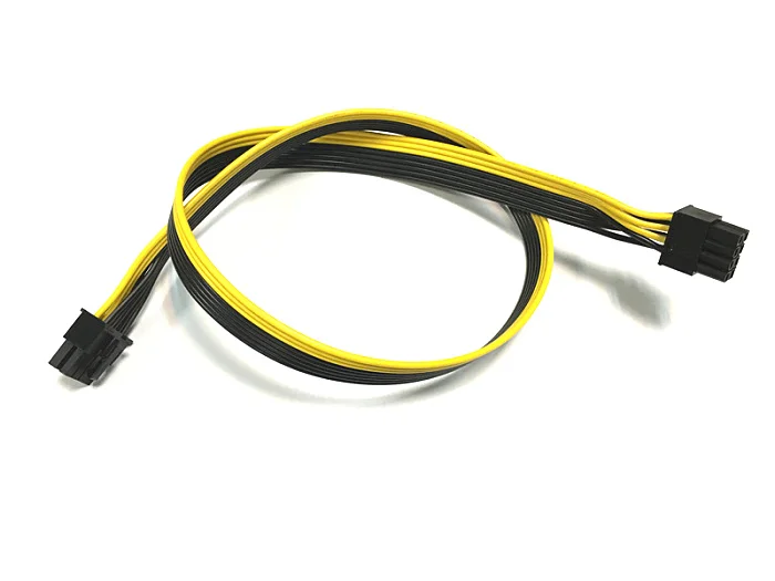 1 шт. Новый 60 см PCI-E 8Pin штекер 8 Pin Мужской GPU удлинитель питания 18AWG ленточный кабель