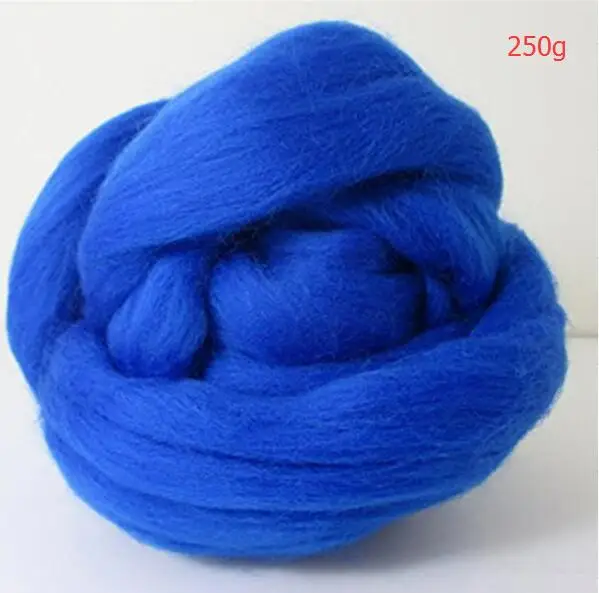Royal blue 250g DIY толстая пряжа супер толстая мериносовая шерсть массивная Пряжа Шерстяная фитильная пряжа для прядения ручного вязания одеяло для ручного вязания Новинка - Цвет: Royal blue 250g