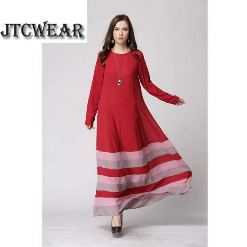 Jtcwear многоцветный красочные кафтаны платье женщина с длинными рукавами в стиле