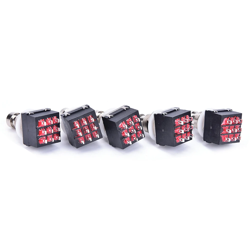 5 x 3PDT 9 контактный Stompbox Педальный переключатель для гитары|Детали и аксессуары