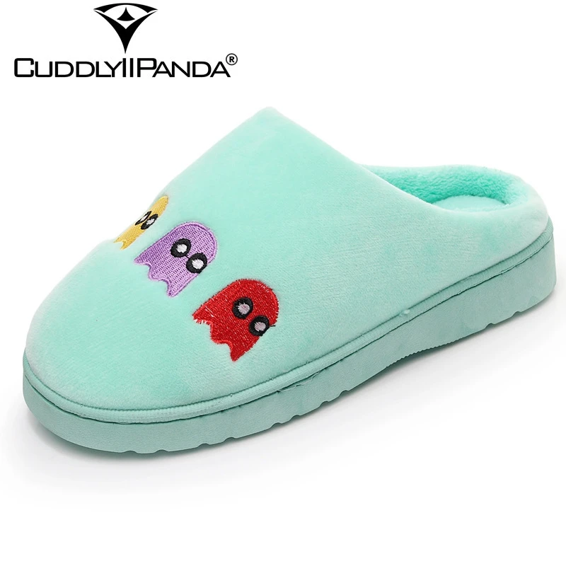 CuddlyIIPanda 2019 зимние тапочки с мультяшным призраком Хлопковые женские домашние
