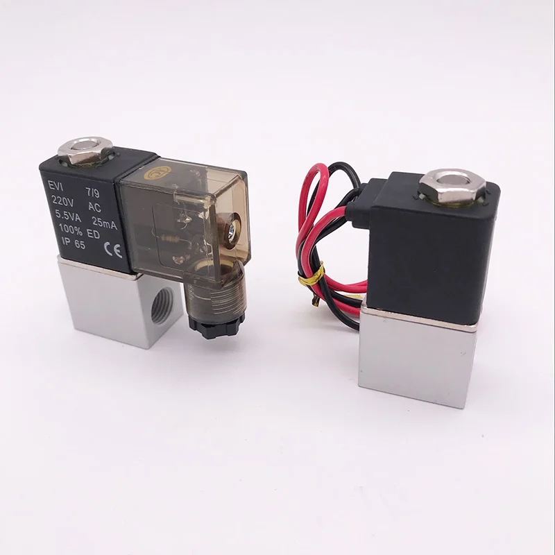 2 ходовой пневматический алюминиевый Соленоидный клапан порт 1/8 1/4 &quotBSP 24V micro control