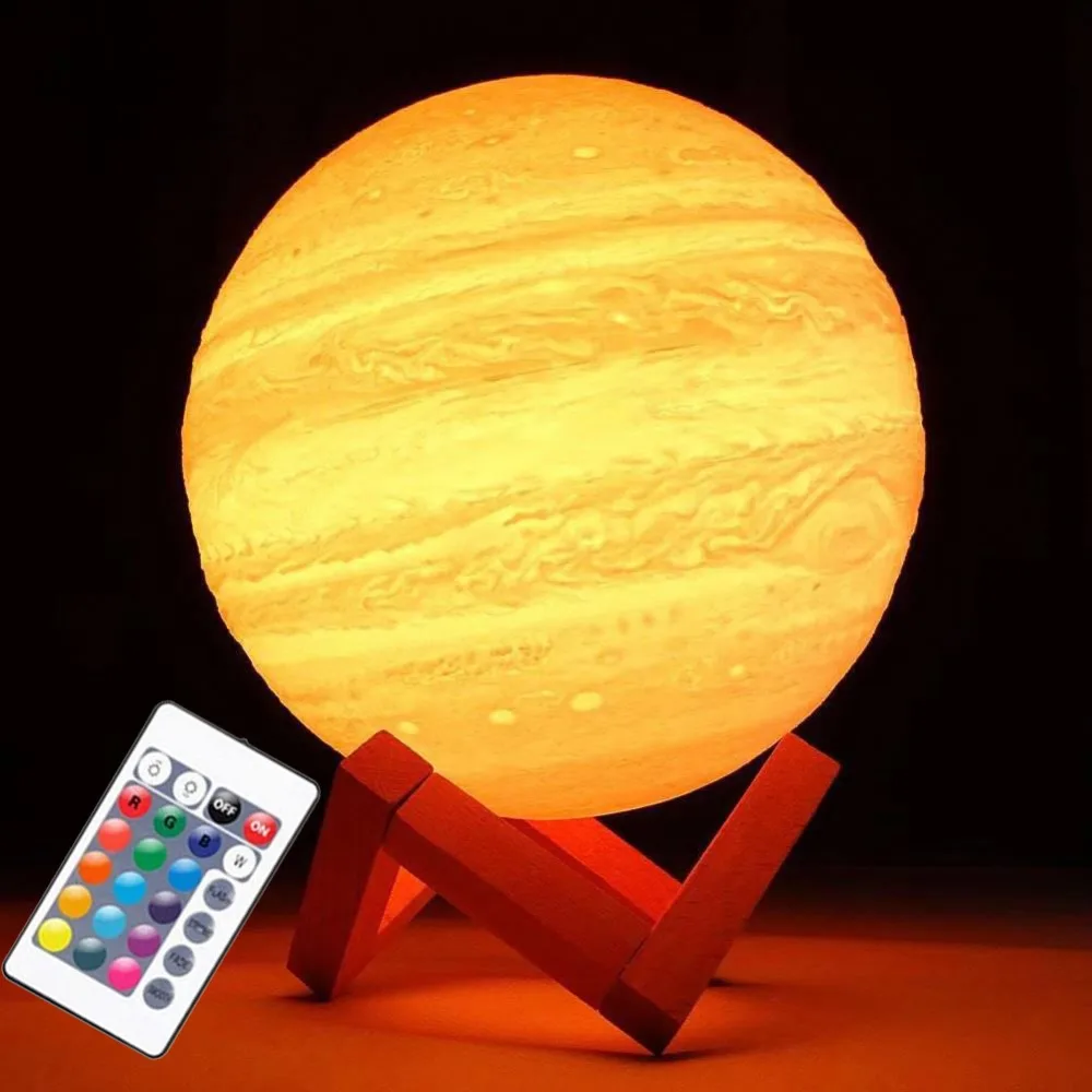 3D луна лампа USB LED ночник дистанционное управление 16 цветов | Дом и сад