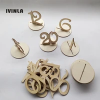 fashion wooden wedding party supplies 1 10 11 20 place holder table number figure card digital seat decoration