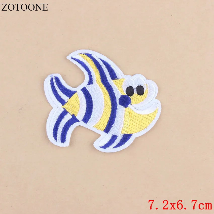 ZOTOONE нашивка с надписью на палец единорог еда музыка рыба вышитая Покемон дешевая