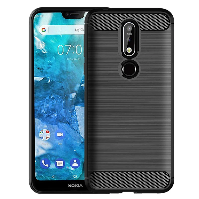 Чехол для Nokia 7 1 мягкий силиконовый Прочный чехол телефона Plus 2018 X7 TA 1085 задняя