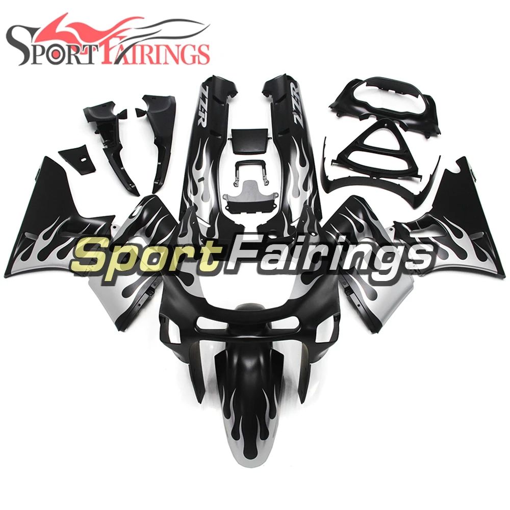 Motorcycle Injection Fairings For Kawasaki ZZR400 ZZR-400 Year 1993 - 2007 ABS Plastic Kit Covers Black Silver Flames | Автомобили и