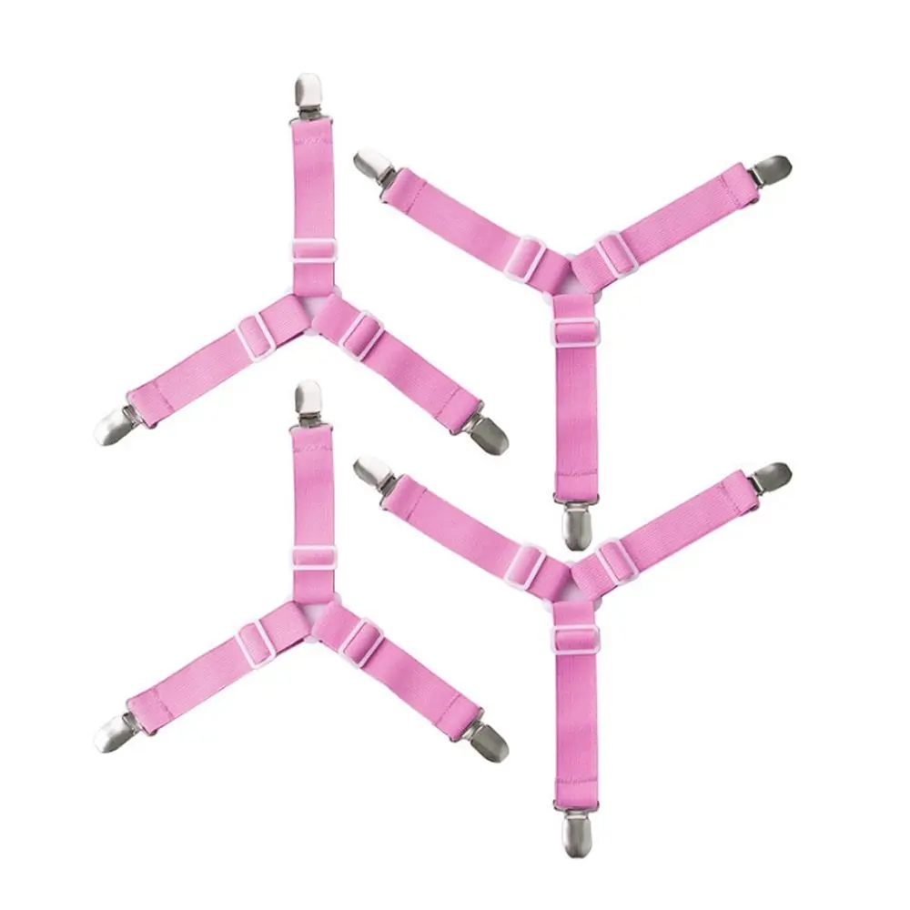 4pcs 1 шт./4 шт. эластичный чехол для одеяла Захваты держатель Кровать Зажим для листов застежки матраса фиксация нескользящий ремень зажим для дома - Цвет: 4pcs
