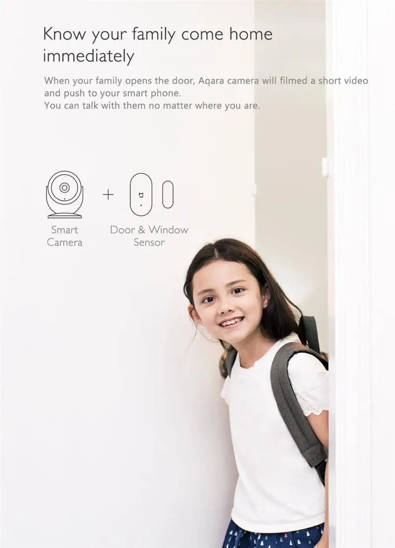 xiaomi aqara cam(gateway version) концентратор, с функцией шлюза 1080 P, 180 градусов просмотра для xiaomi mi home app smart kits
