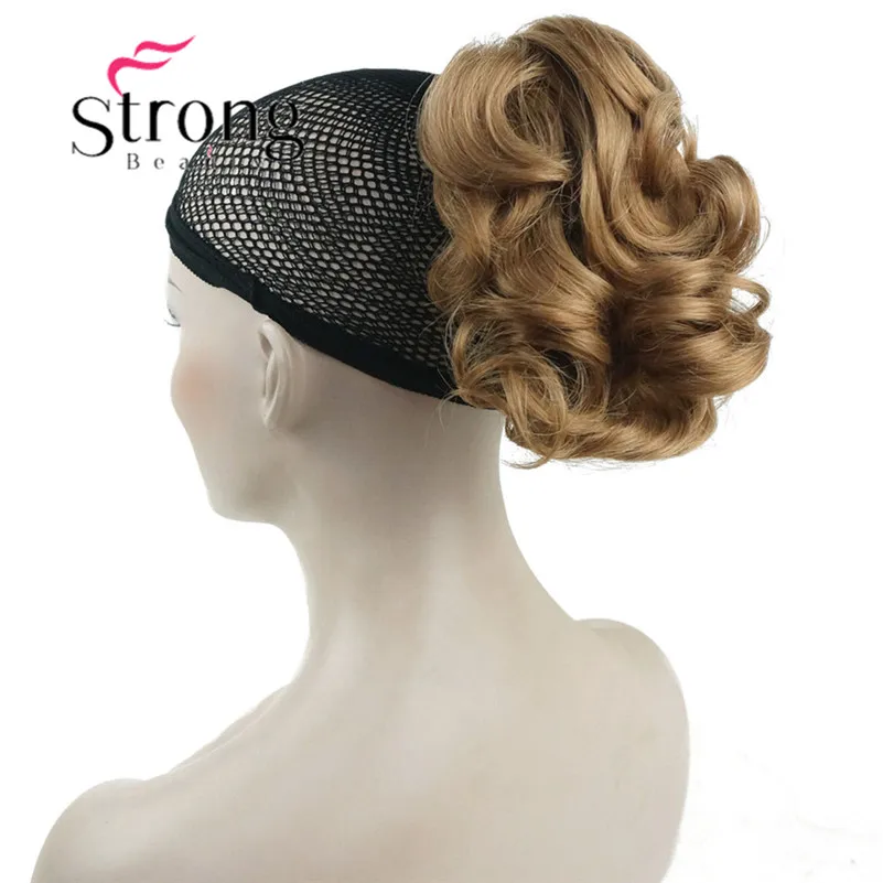 StrongBeauty короткий кудрявый зажим в Коготь Конский хвост наращивание волос синтетические волосы кусок 80 г с челюстью/коготь клип