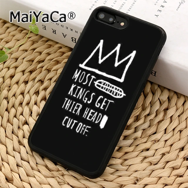 MaiYaCa джинс Мишель Basquiat Корона цитаты чехол для телефона iPhone 11 12 Pro 5 6s 7 8 XR XS max Samsung S7