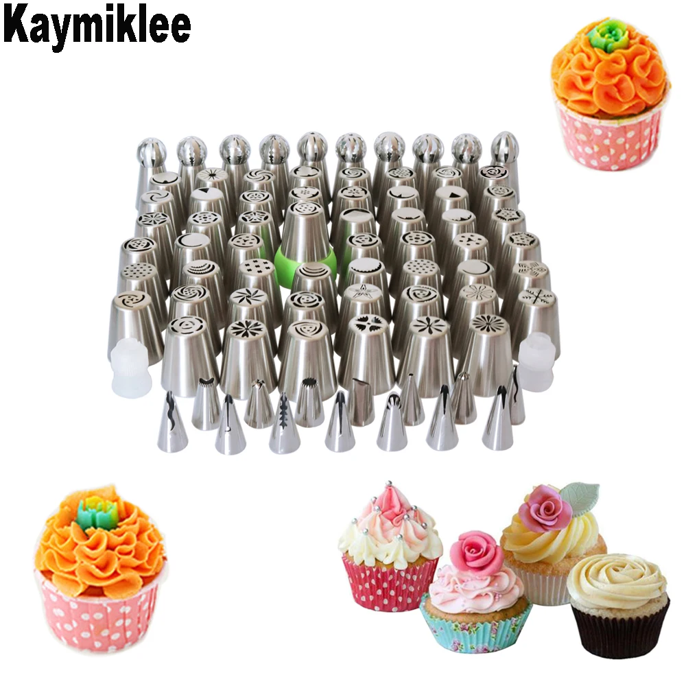

KAYMIKLEE 84 шт./компл. украшение для торта, украшение для торта, наконечники для украшения торта, набор для глазировки, мерцание, модель CS092