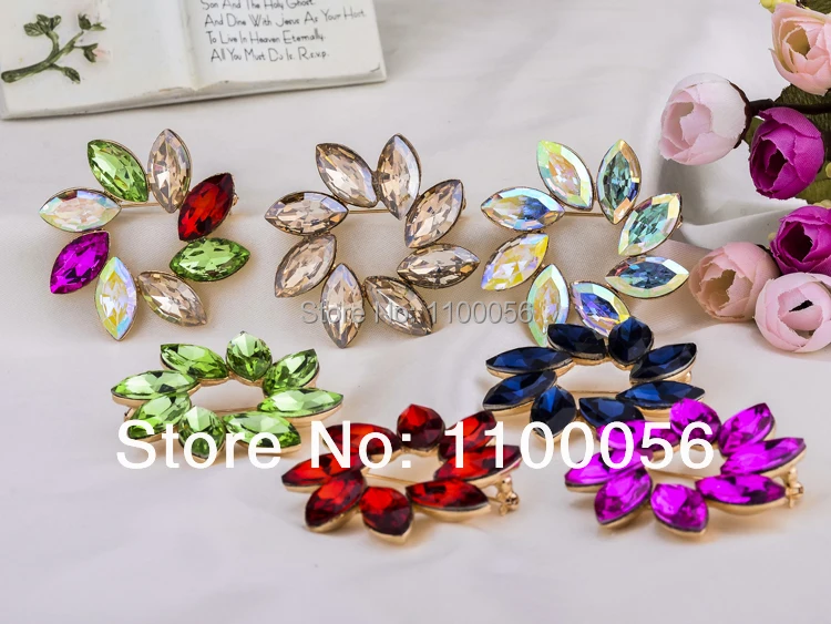 Женская Брошь в виде цветка с кристаллами|fashion broche|crystal flower broochbrooch fashion |