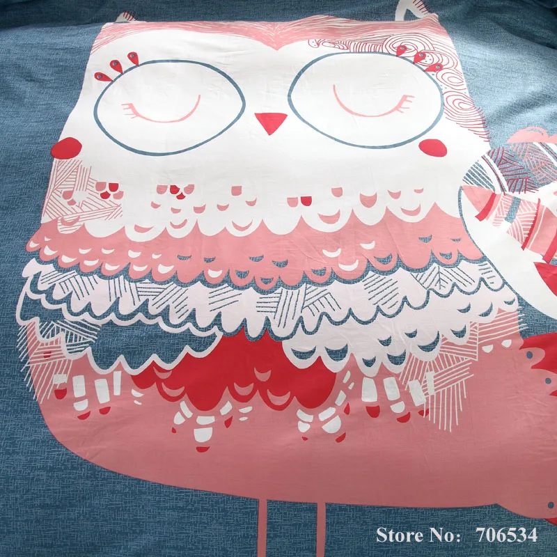 Привет там маленькая Сова пододеяльник из 100% хлопка набор постельные