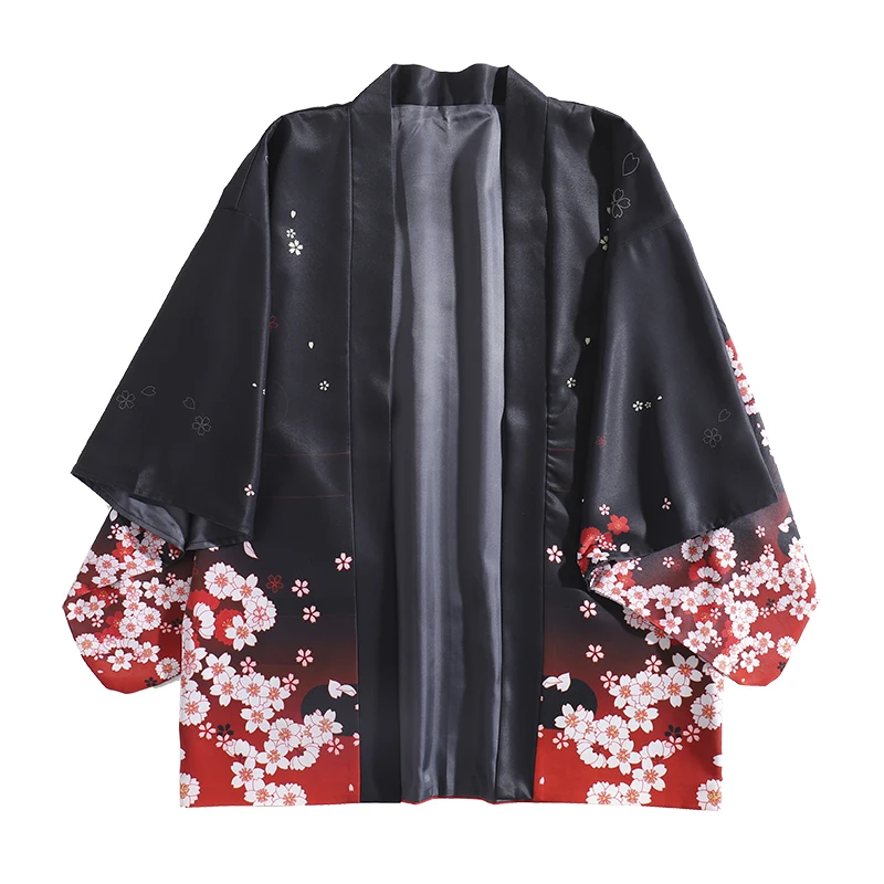 Японское кимоно с принтом Fushimi Inari Taisha Fox Sakura Haori Yukata летнее солнцезащитное пальто