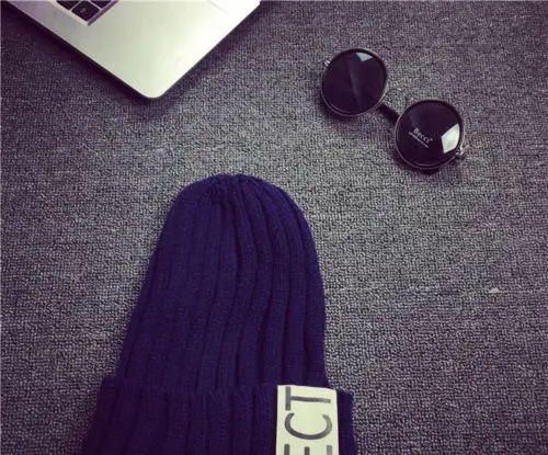 New Fashion Women Winter Letters Warm Knitted Hats Lovers Beanie Ski Skull Caps |