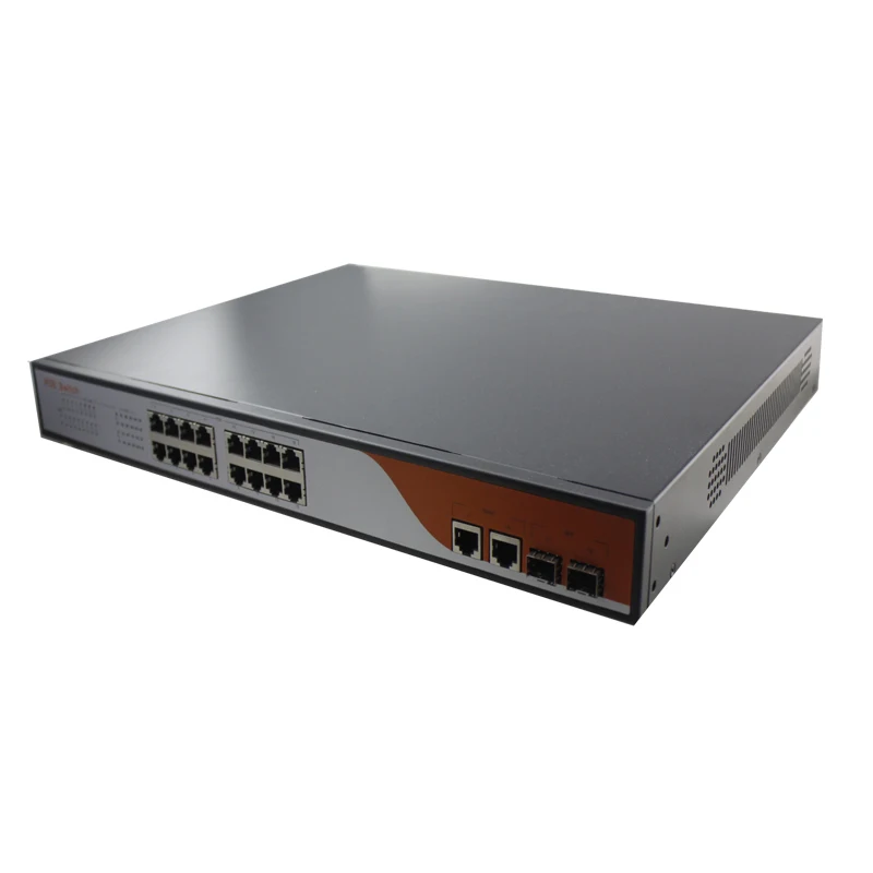 B8 250 w мощность встроенного 16 + 2 гигабитных переключатель POE 1000 Мбит/с rj45/sfp для