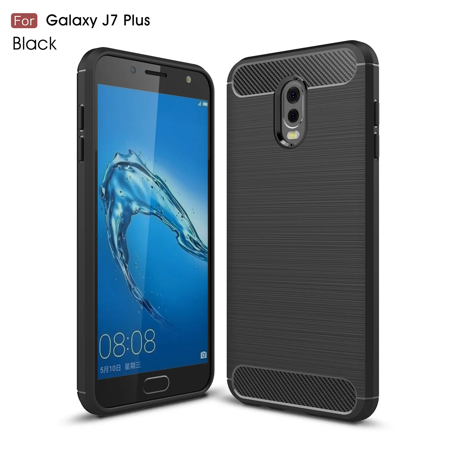Чехлы для samsung Galaxy J7 + C710 SM C710F/DS C7100 5 дюймов силиконовая тонкая сумка телефона plus