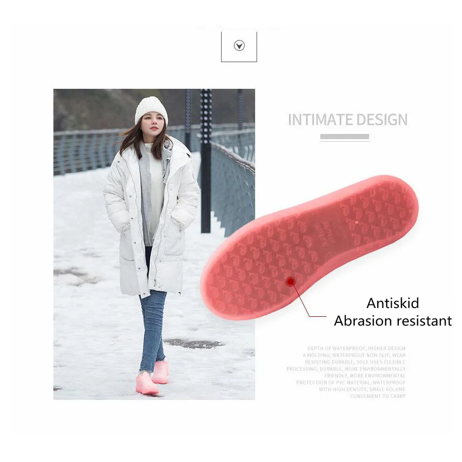 1 пара водонепроницаемые Многоразовые Резиновые Нескользящие Чехлы для обуви |