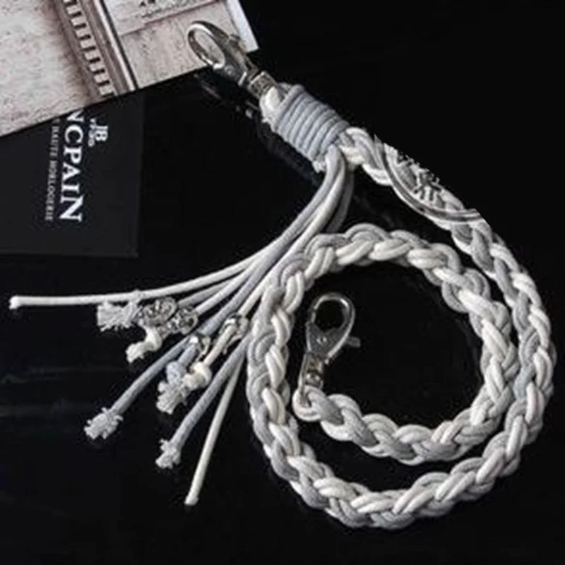 Summer Fashion Jeans Wallet Chains Genuine leather Braid Belt Chain Punk Men Women Single Layers Trousers chains DR05 | Украшения и