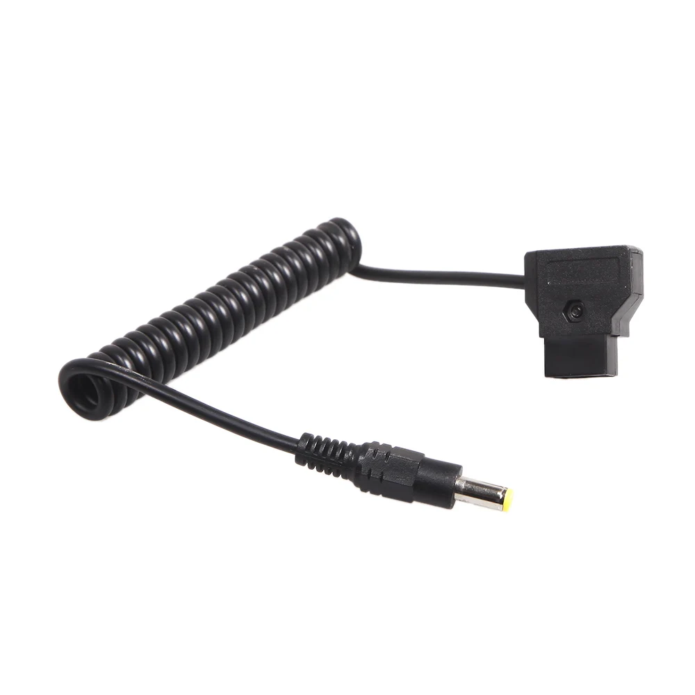 Спиральный Кабель адаптер D Tap 2Pin Male to DC 5 5*2 мм для V Mount Anton Battery DSLR Rig удлинитель