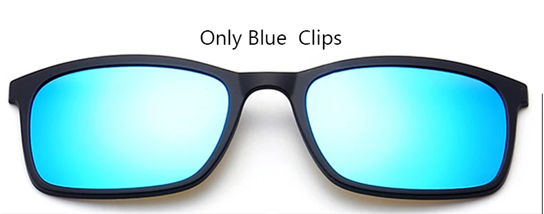 only Blue Clips IVSTA, ультра-светильник, поляризационные, на застежке, солнцезащитные очки для мужчин и женщин, магнитные очки, магниты, TR90, оптическая оправа, близорукость, линзы для чтения 8803 - Цвет линз: only Blue Clips
