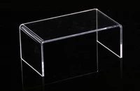 clear acrylic middle riser display stand for jewellery shoes retail holder cosmetic showcase