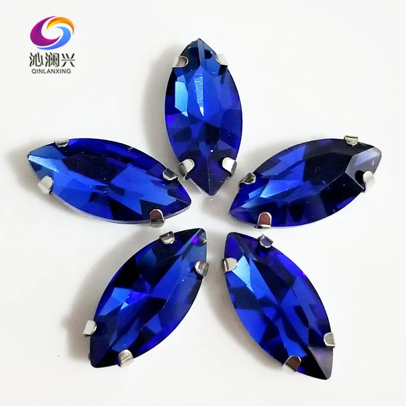Бесплатная доставка Royalblue конский глаз Форма Высокое качество стекло кристалл