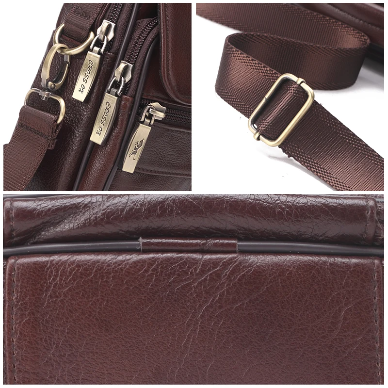 CROSS OX Пояса из натуральной кожи сумки Для мужчин сумка Бизнес клапаном кожа