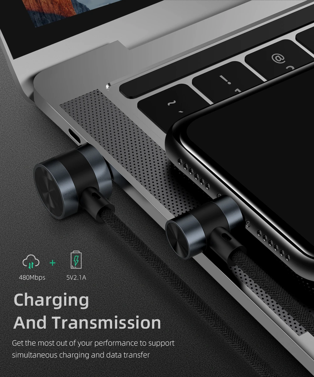 90 градусов локоть USB C Micro USB кабель 2.1A быстрое зарядное устройство USB шнур L Тип Нейлоновый плетеный кабель для передачи данных для huawei samsung sony Xiaomi