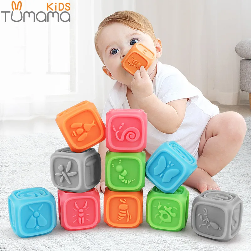 TUMAMA 10 шт Детские Блоки Мягкие детские строительные блоки для малышей игрушки