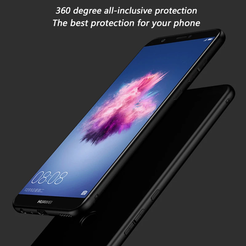 Мягкий чехол для Huawei P Smart case TPU силиконовый Матовый Бампер противоударный