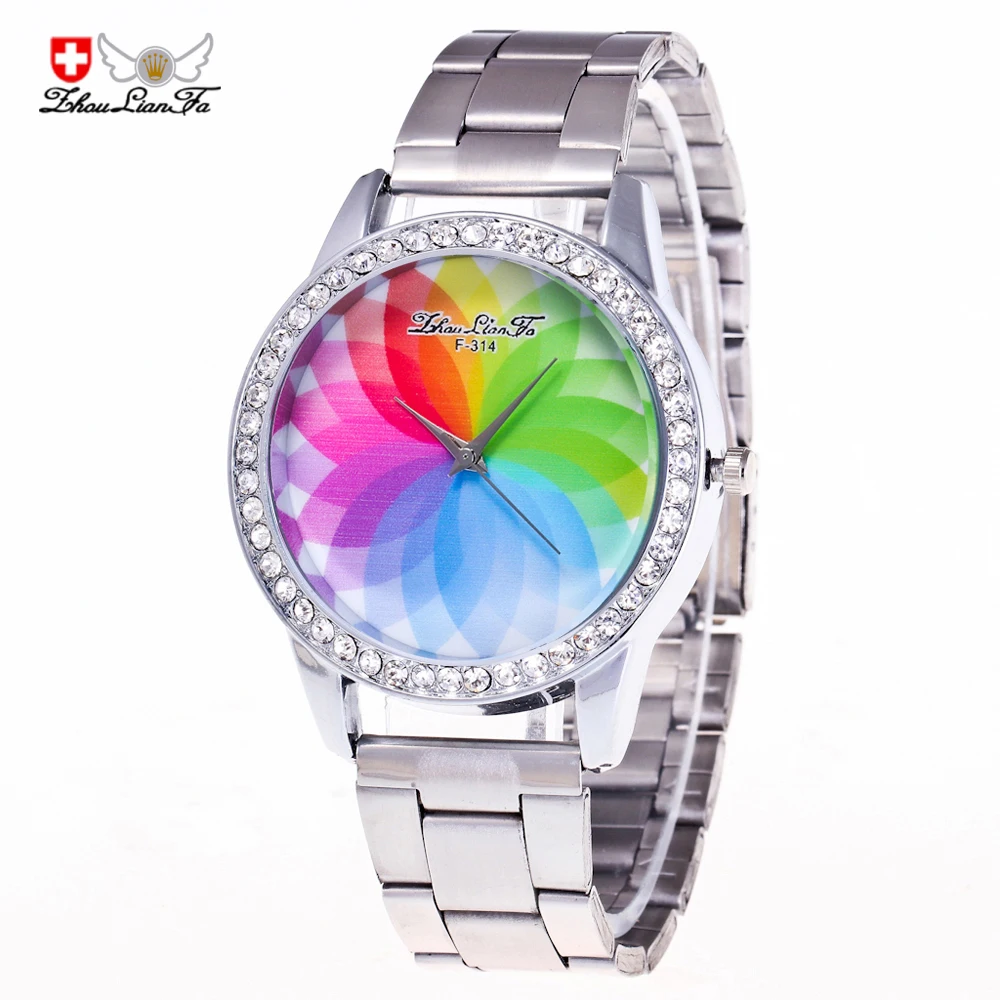 2018 г. новые женские часы темперамент Модные мужские серебряные стали женщины