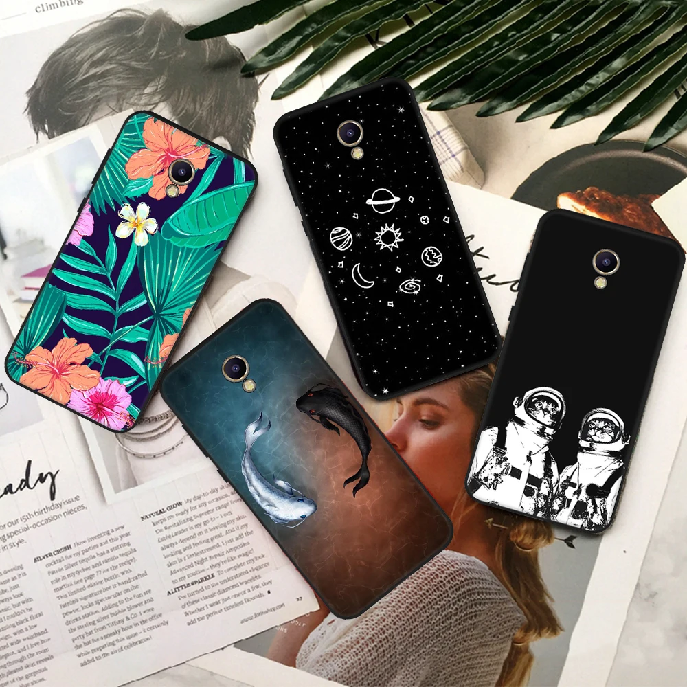 Floral Animal Heart Printing Pattern Case For Meizu M5 M6 Note Protective TPU Matte Silicone Cover M5C M5S |
