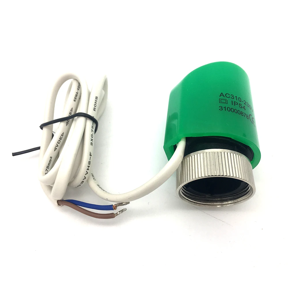 Белый нормально открытый Электрический тепловой привод клапанная головка для