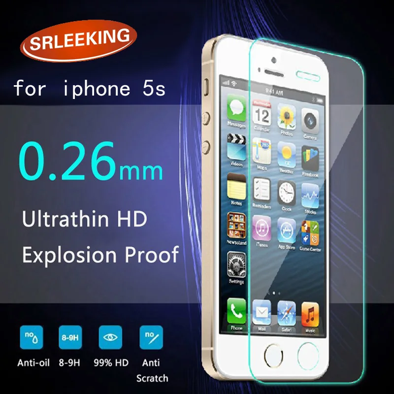 SRLEEKING стекло на iPhone 5s HD прозрачная защитная пленка для экрана из закаленного