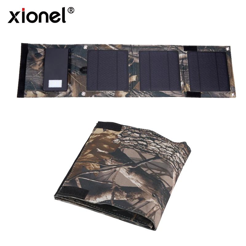 Солнечное зарядное устройство Xionel 8 W 10000 mAh портативное солнечное с двойным USB