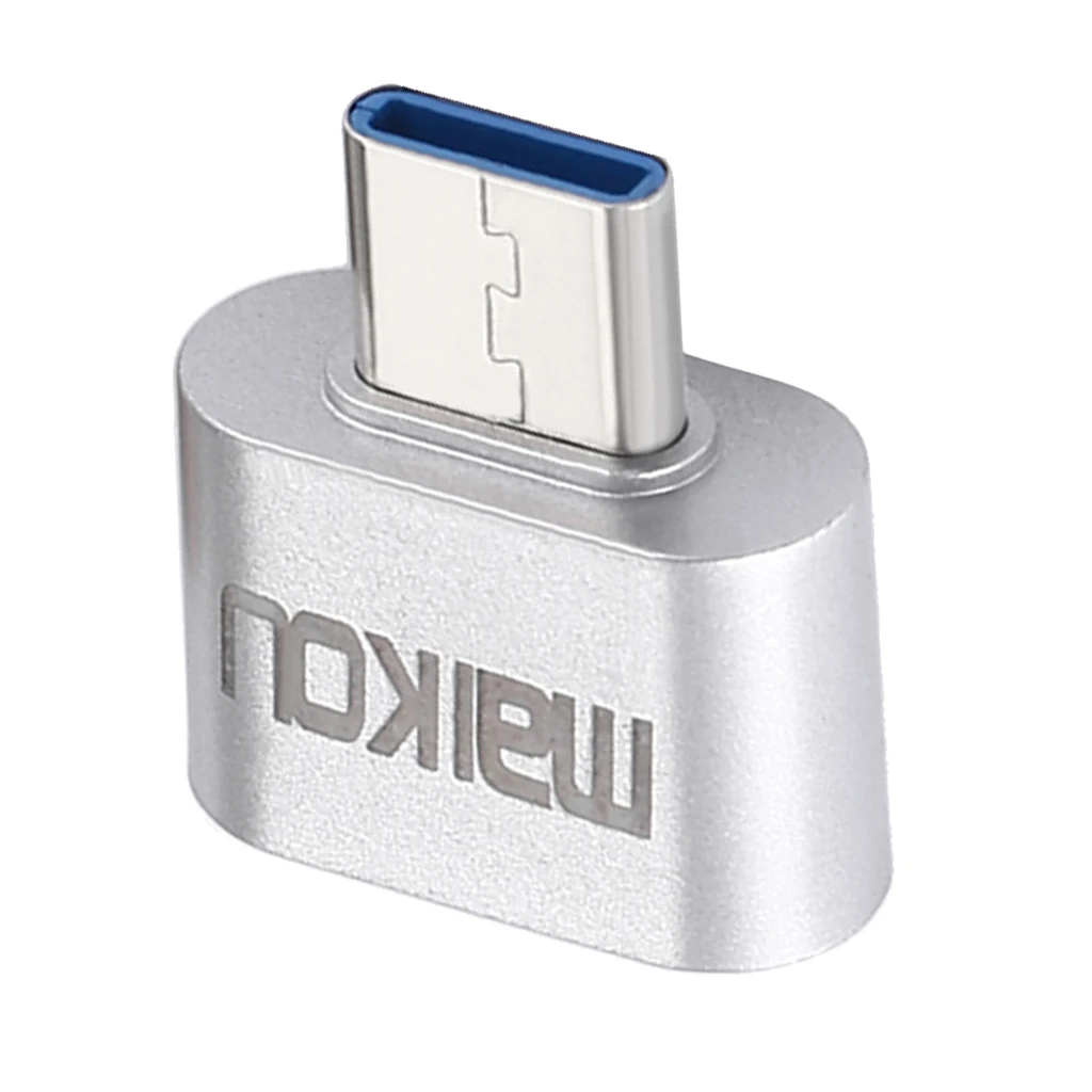 1 шт. Портативный USB 3 0 к Type C адаптер OTG разъем для всех устройств серебро