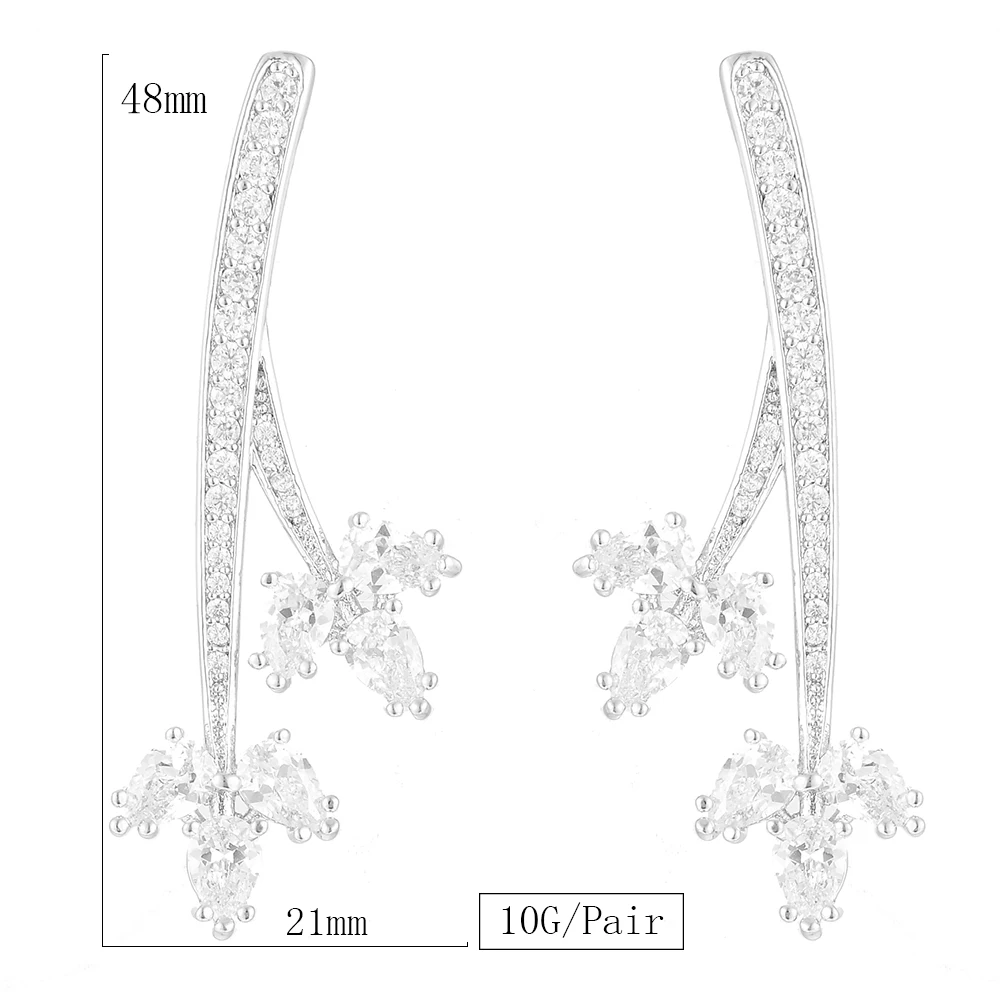 

SisCathy 2019 New Fashion Jewelry Stud Earrings For Women Bridal Wedding Jewelry Attend Dinner Reception Accessories