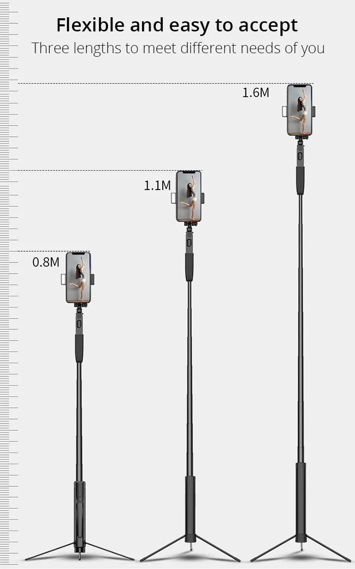 Видео стабилизатор селфи палка Штатив для iPhone Xiaomi huawei Gimbal Bluetooth штатив селфи палка заполняющий светильник для мобильного телефона