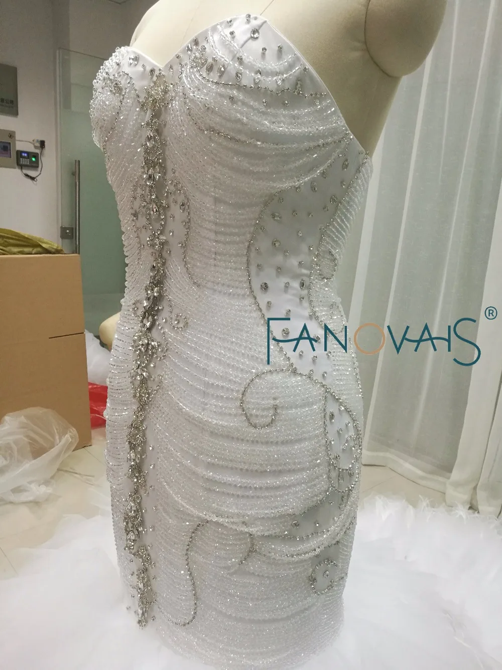 Роскошные сверкающие Русалка свадебные платья Кристалл топ с пером снизу vestido de