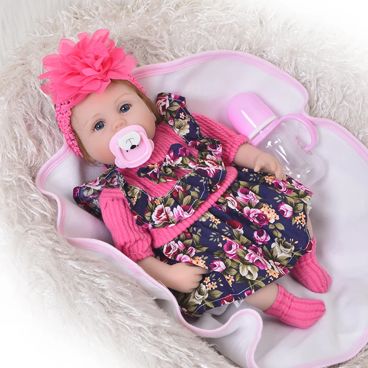 DollMai 43 см силиконовые куклы Reborn Boneca Realista модные детские для принцессы подарок на