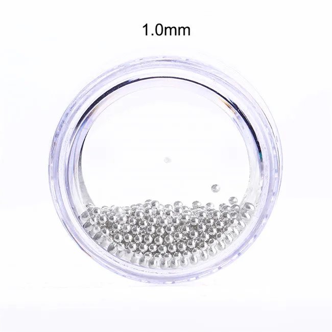 1.0mm 0,4/0,6 мм маленькие Мини-бусины для ногтей из нержавеющей стали для украшения ногтей из розового золота, разноцветные металлические стразы для самостоятельного изготовления гвоздей - Цвет: 1.0mm
