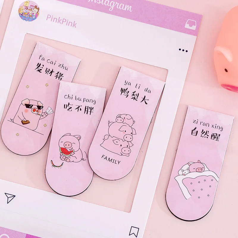 Милый магнит в виде свиньи фотомагнитный зажим для бумаги школьные и офисные