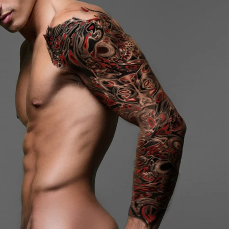 1 шт. дизайн волка временная ножка боди-арт переводная татуировка большой полный